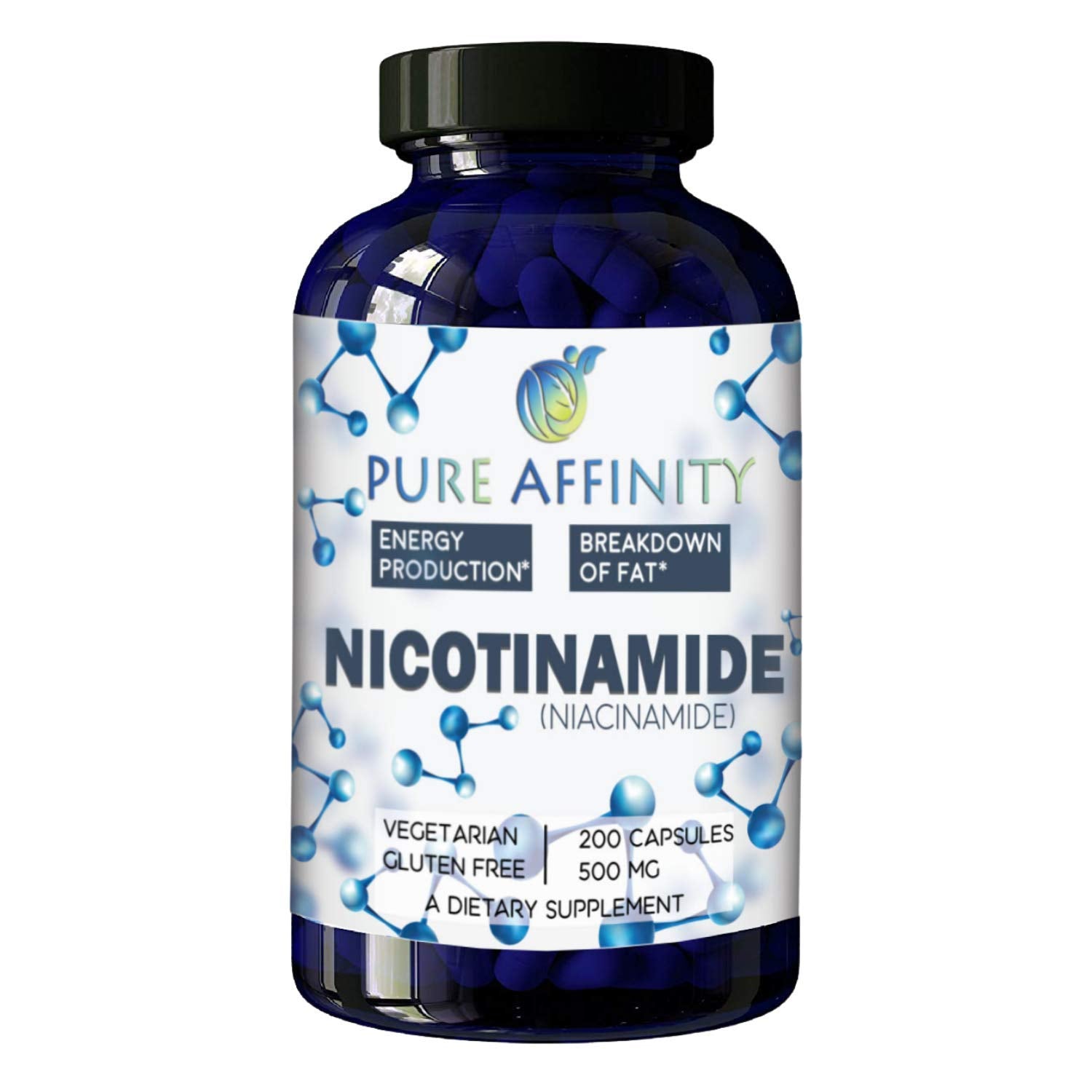 Pure Affinity Nicotinamide 200-count bouteille, énergie potentielle au quotidien.