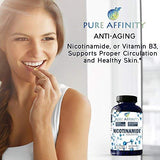 Pure Affinity Nicotinamide comprimés en gros plan.