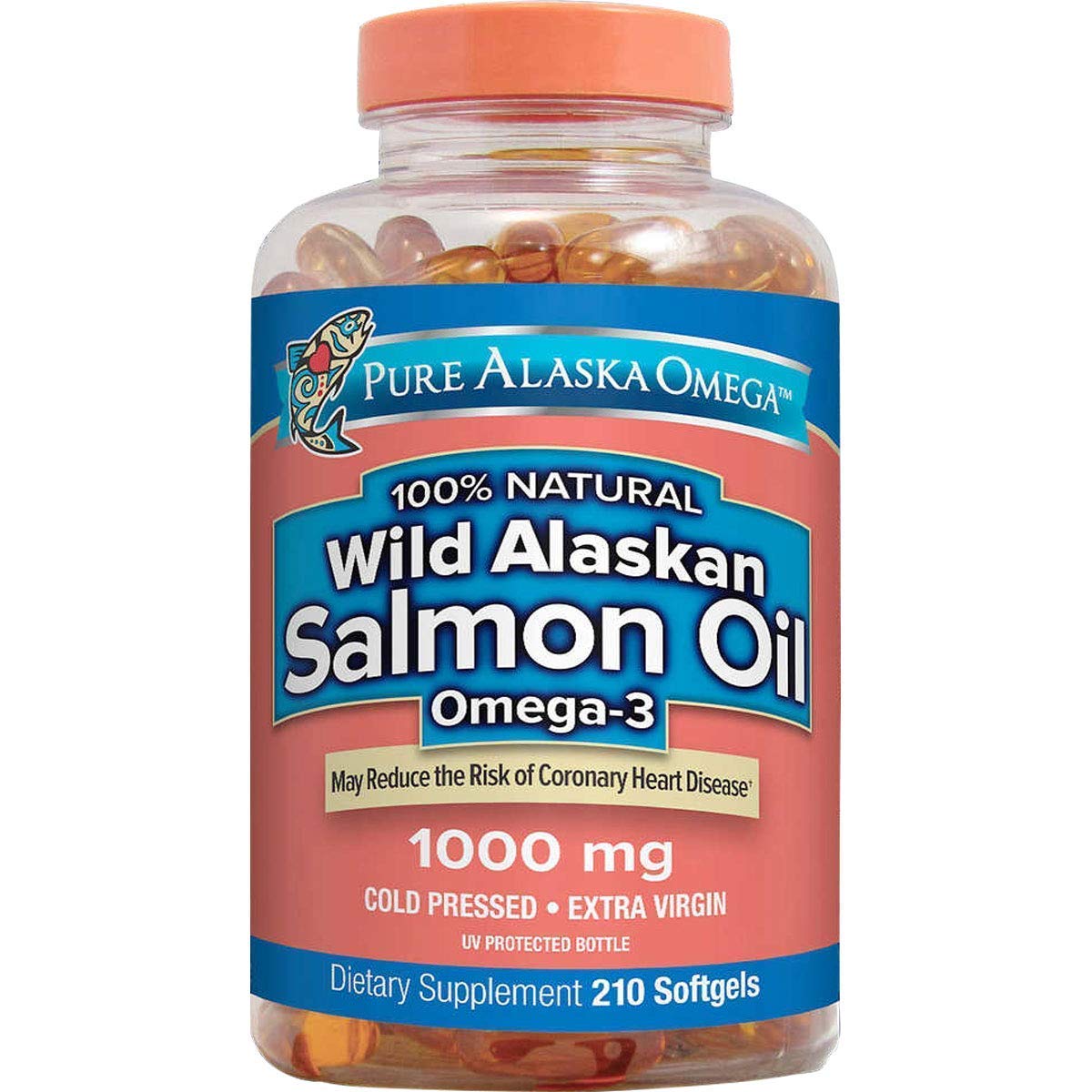 Pure Alaska Omega : bouteille d'huile de saumon sauvage, source pratique d'oméga-3.