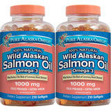 Pure Alaska Omega huile de saumon sauvage en flacon peut soutenir la santé cardio-vasculaire.