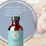 Pure Body Naturals huile d'amandes douces — cheveux sains grâce à une nutrition légère.