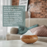 Pure Body Naturals diffuseur aromathérapie menthe, favorise concentration et calme.