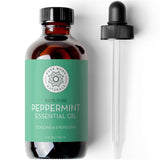 Pure Body Naturals huile menthe poivrée, bouteille prête à diffusion et relaxation.