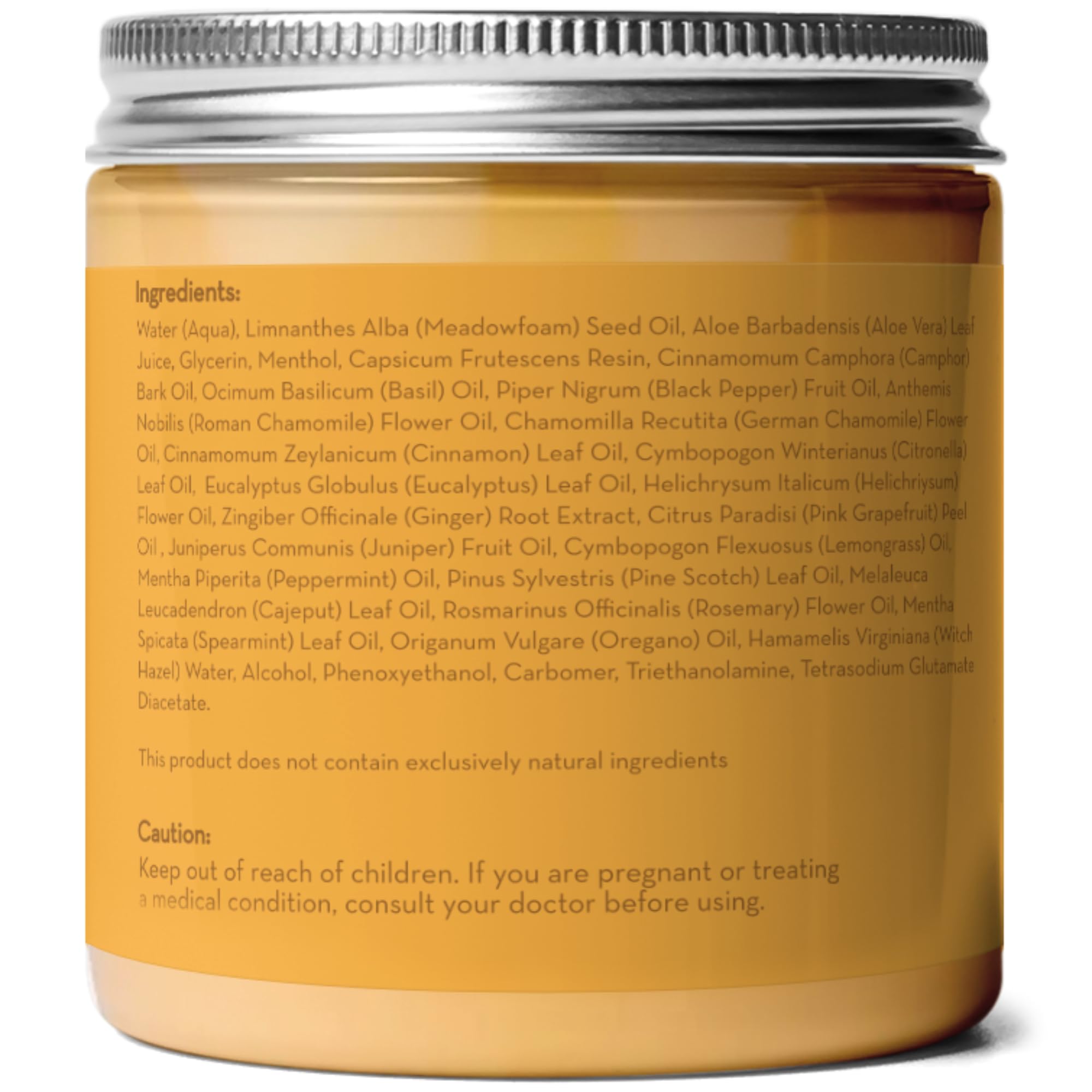 Pure Body Naturals Max Strength Hot Cream, aloe et meadowfoam hydratants pour peau douce.