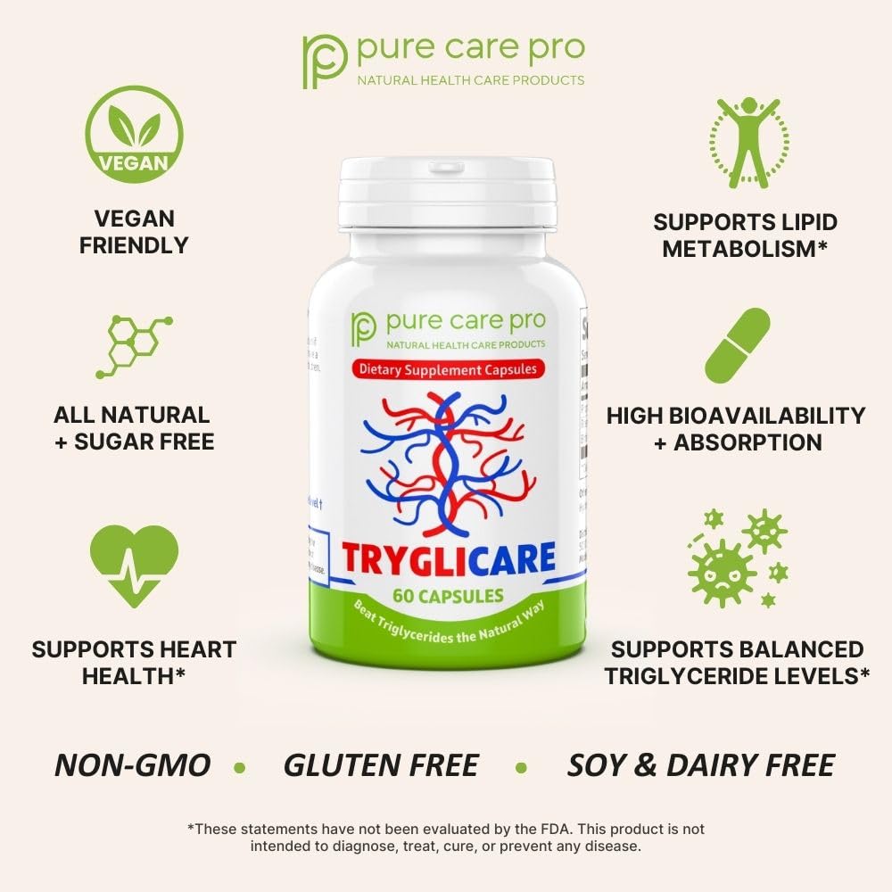 Pure Care Pro Tryglicare – gélules faciles à prendre avec un verre d eau