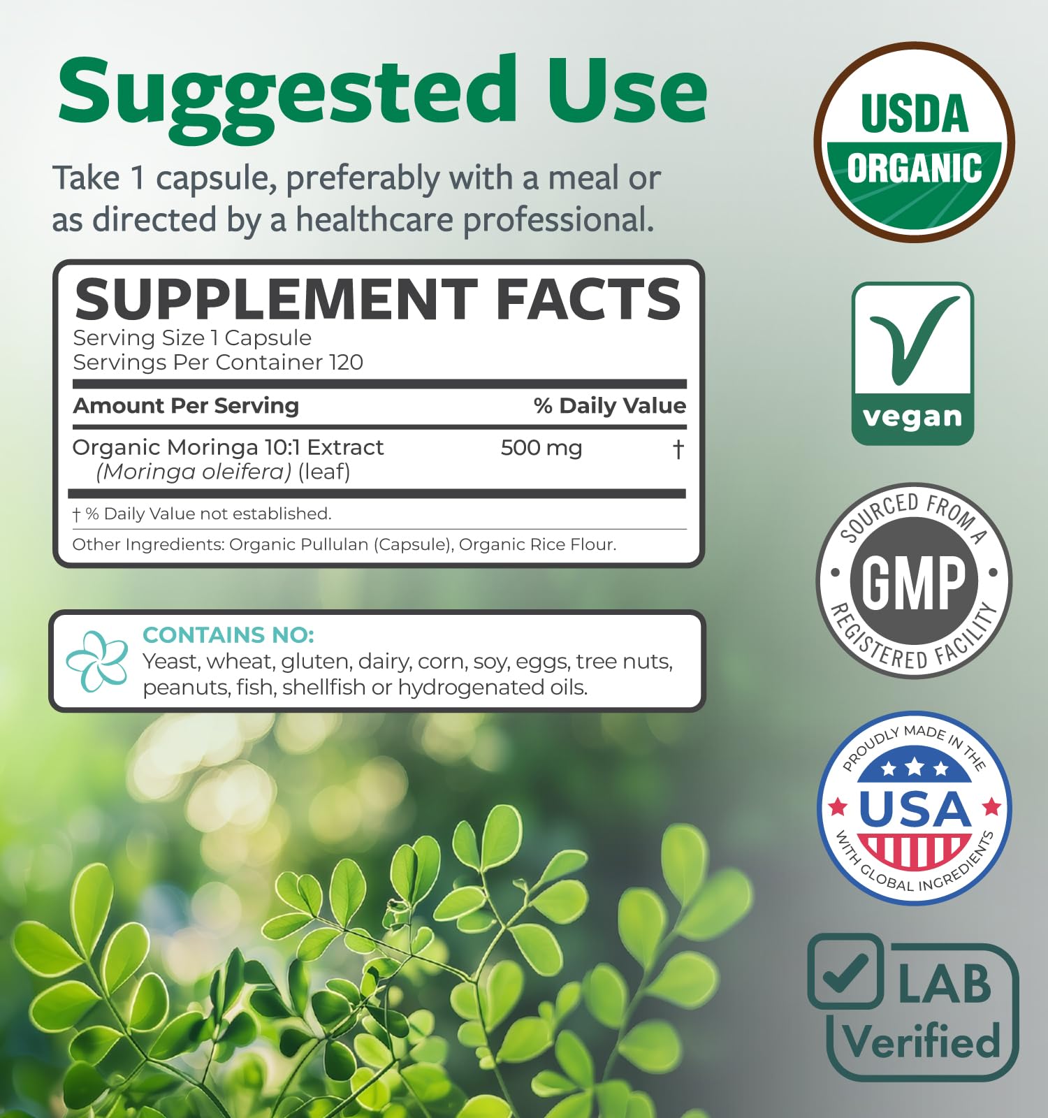 Emballage Pure Co Moringa, emballage éco-responsable et recyclable.