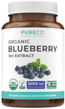 Pure Co Myrtille Extrait: capsules dans la bouteille pour un apport antioxydant quotidien.