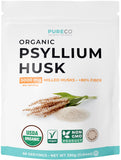 Pure Co emballage poudre psyllium biologique, fibre soluble prête à l'emploi