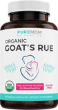 Pure Co Rue du chèvre – Bouteille de 60 capsules véganes, soutien possible à l'allaitement.