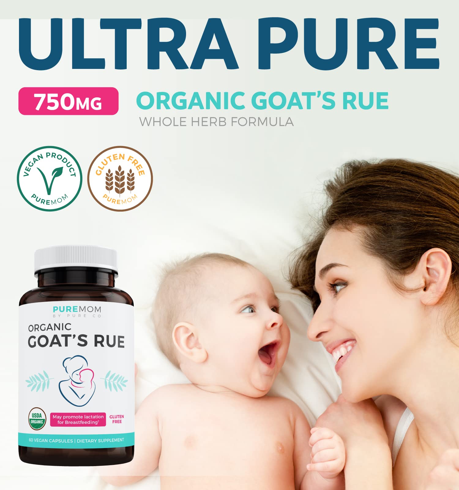 Pure Co Rue du chèvre – Gélules véganes faciles à prendre au quotidien.