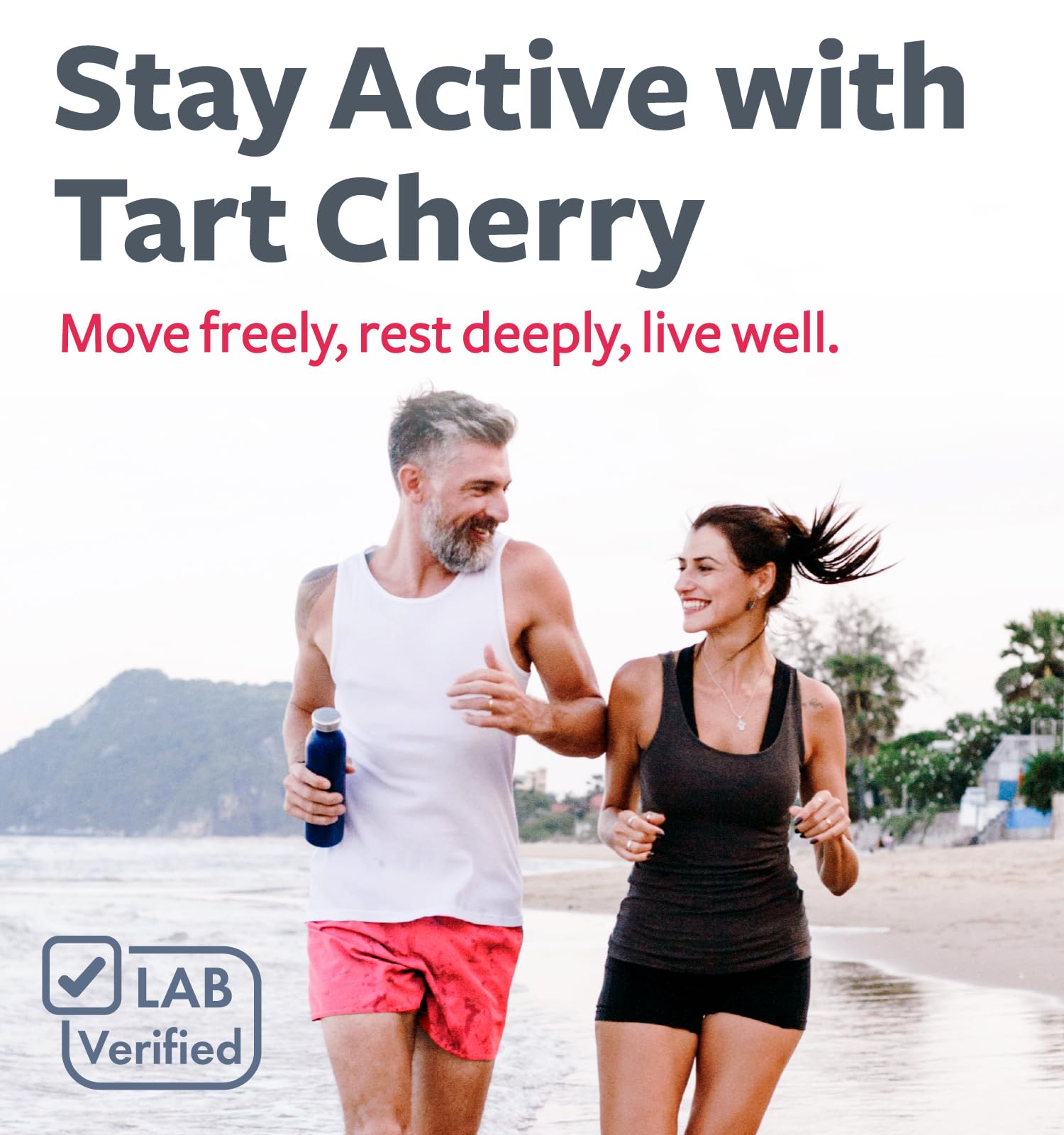 Pure Co Tart Cherry Capsules en gros plan, détail des capsules.