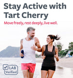 Pure Co Tart Cherry Capsules en gros plan, détail des capsules.