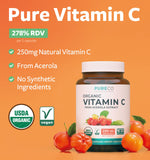 Pure Co Vitamine C Acerola – capsules faciles, absorption naturelle.