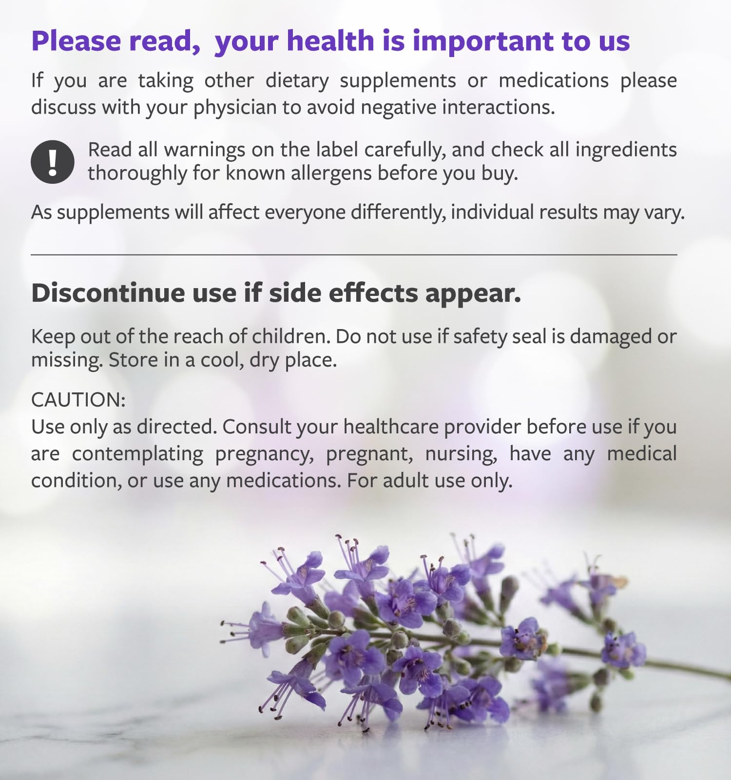 Capsules féminines propres et simples de Pure Co Vitex