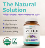 Extrait 4:1 Vitex haute puissance pour équilibre hormonal par Pure Co