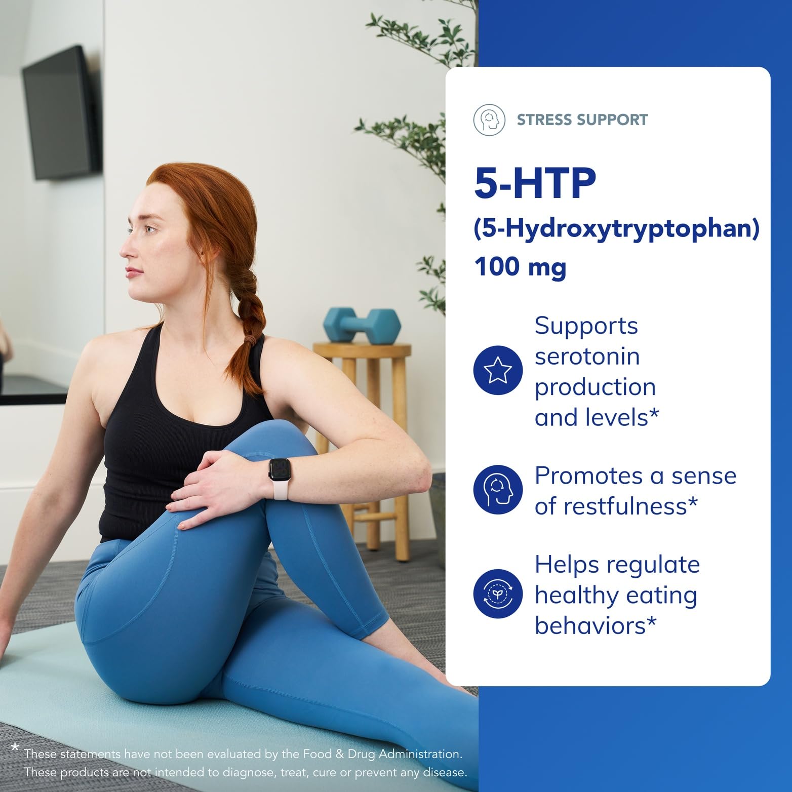 Étiquette Pure Encapsulations 5-HTP, aperçu clair des bénéfices potentiels et usage.