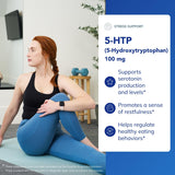 Étiquette Pure Encapsulations 5-HTP, aperçu clair des bénéfices potentiels et usage.