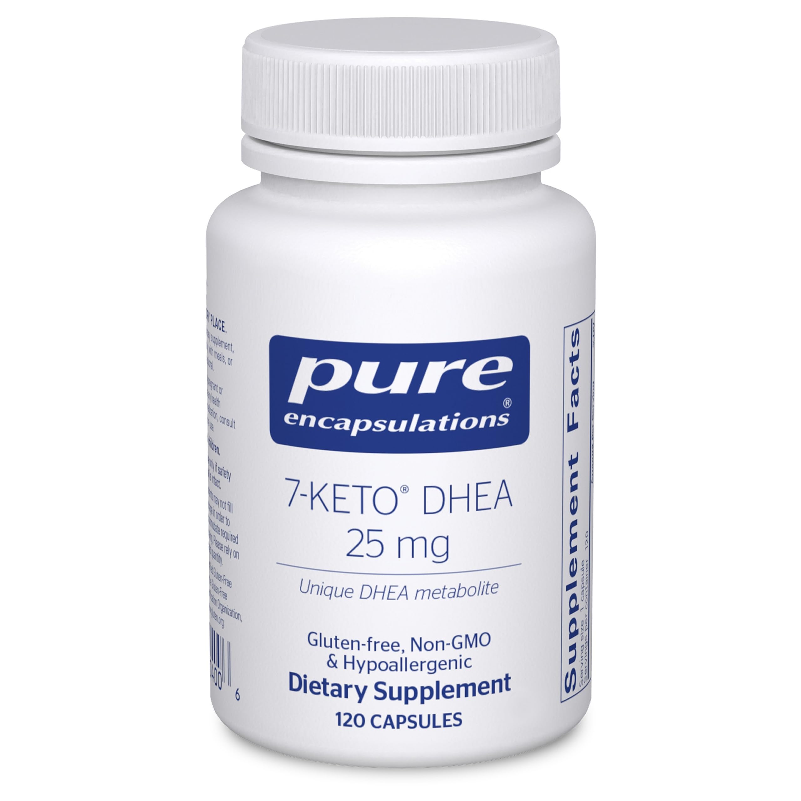 Pure Encapsulations 7-Keto DHEA bouteille; complément pratique pour votre routine quotidienne.