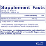 Pure Encapsulations acide alpha-lipoique 200 mg – capsules pour utilisation pratique