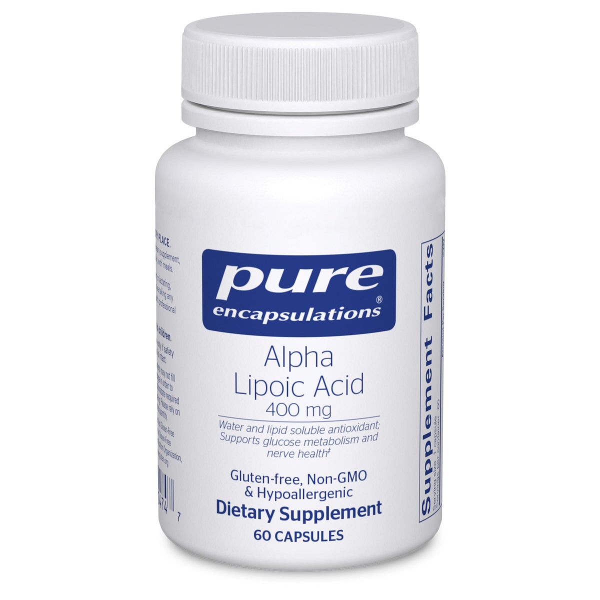 Pure Encapsulations Acide alpha-lipoïque 400 mg – bouteille, soutien énergétique potentiel