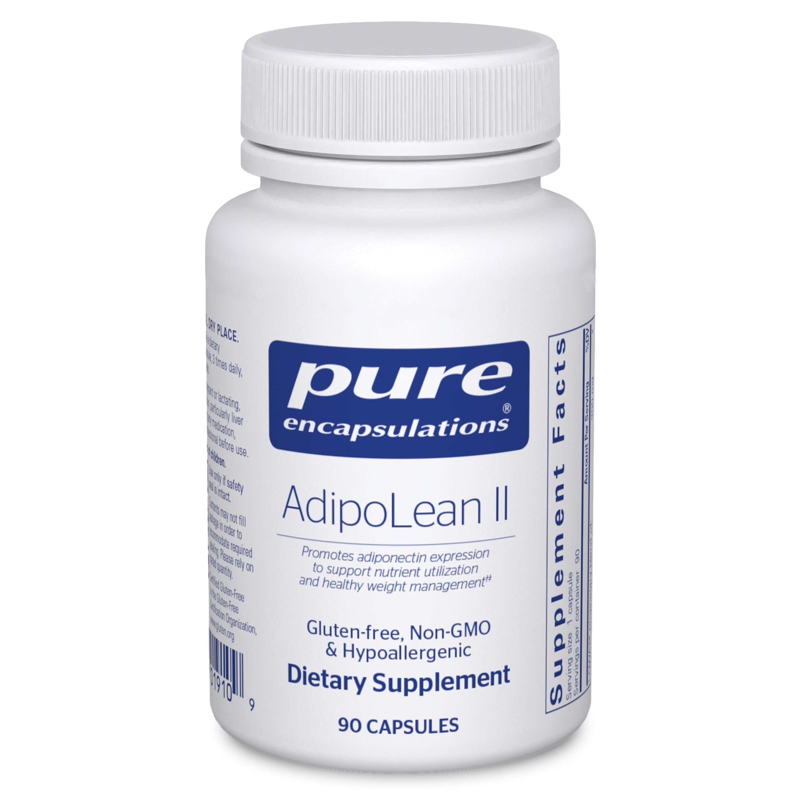Pure Encapsulations AdipoLean II – capsules faciles à prendre pour soutenir le métabolisme lipidique.
