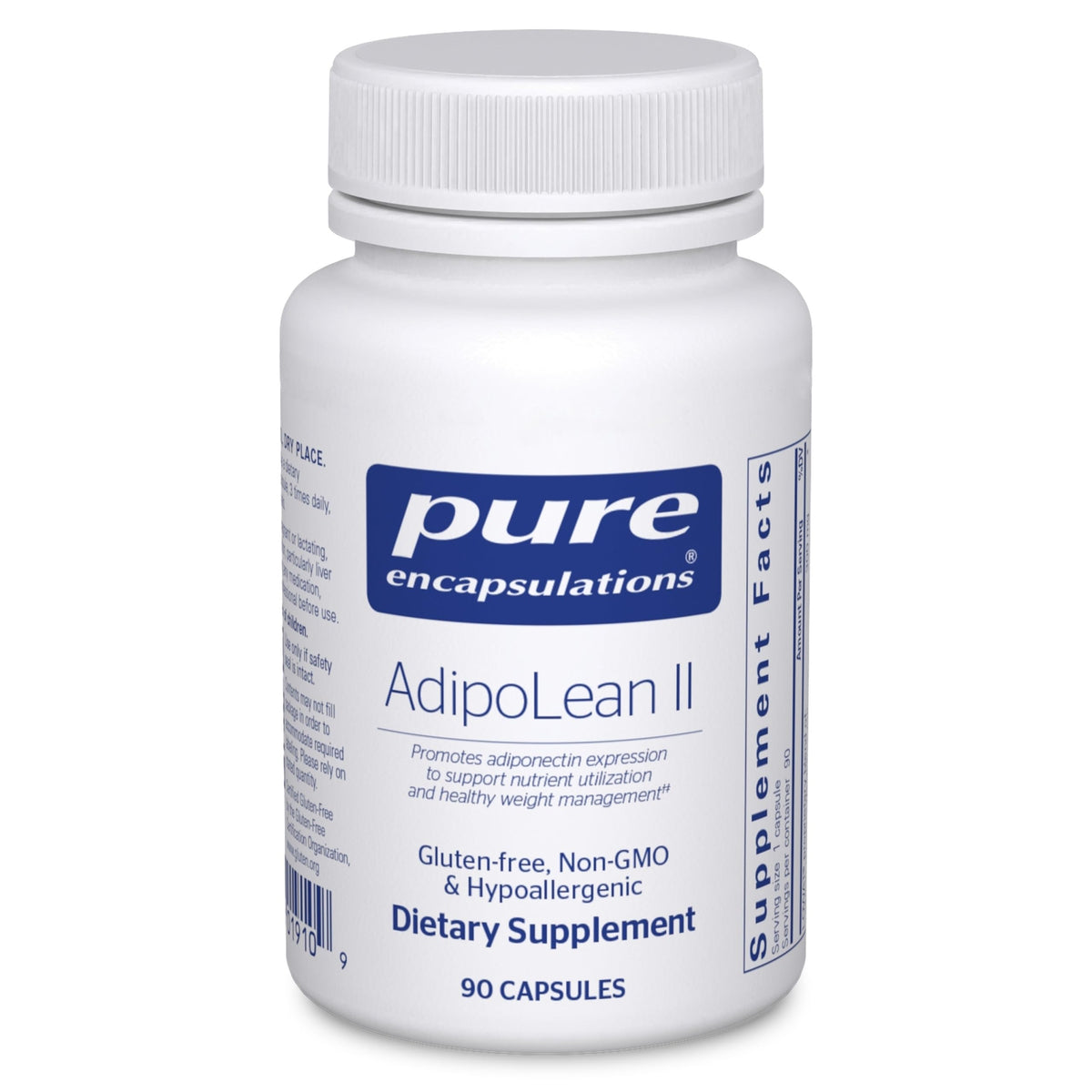 Pure Encapsulations AdipoLean II – capsules faciles à prendre pour soutenir le métabolisme lipidique.