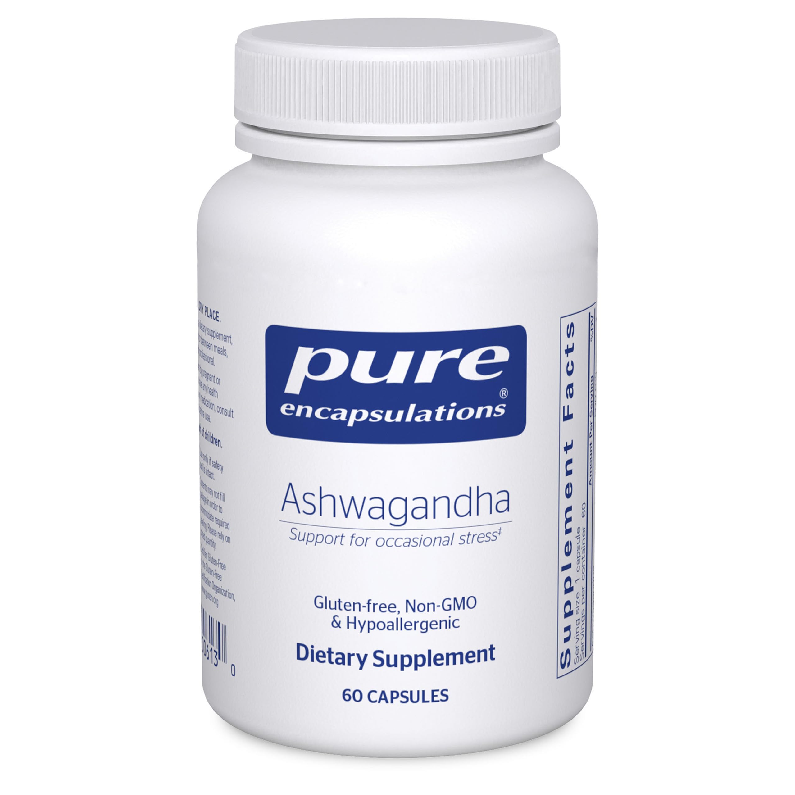 Pure Encapsulations Ashwagandha – bouteille 500 mg, soutien métabolique et stress au quotidien
