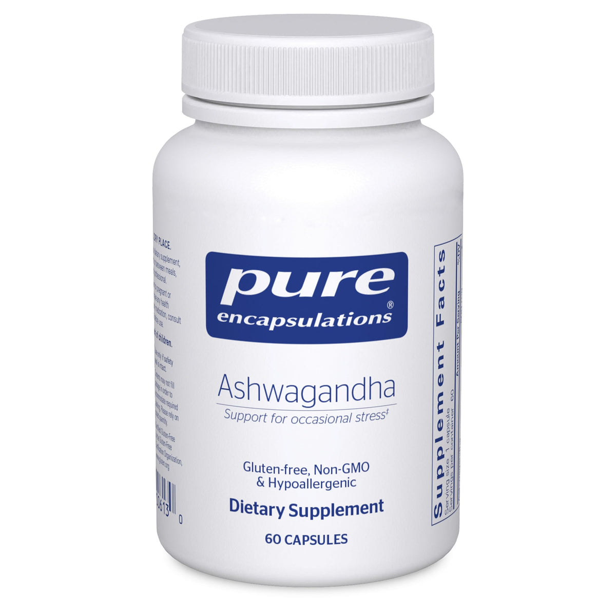 Pure Encapsulations Ashwagandha – bouteille 500 mg, soutien métabolique et stress au quotidien