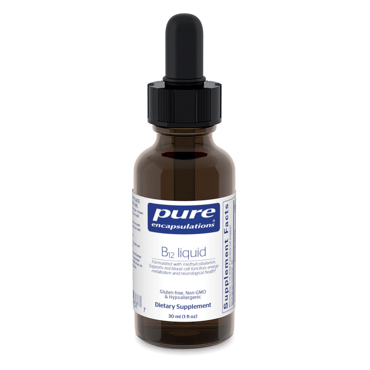 Pure Encapsulations B12 Liquid – bouteille prête à soutenir nerfs et énergie.