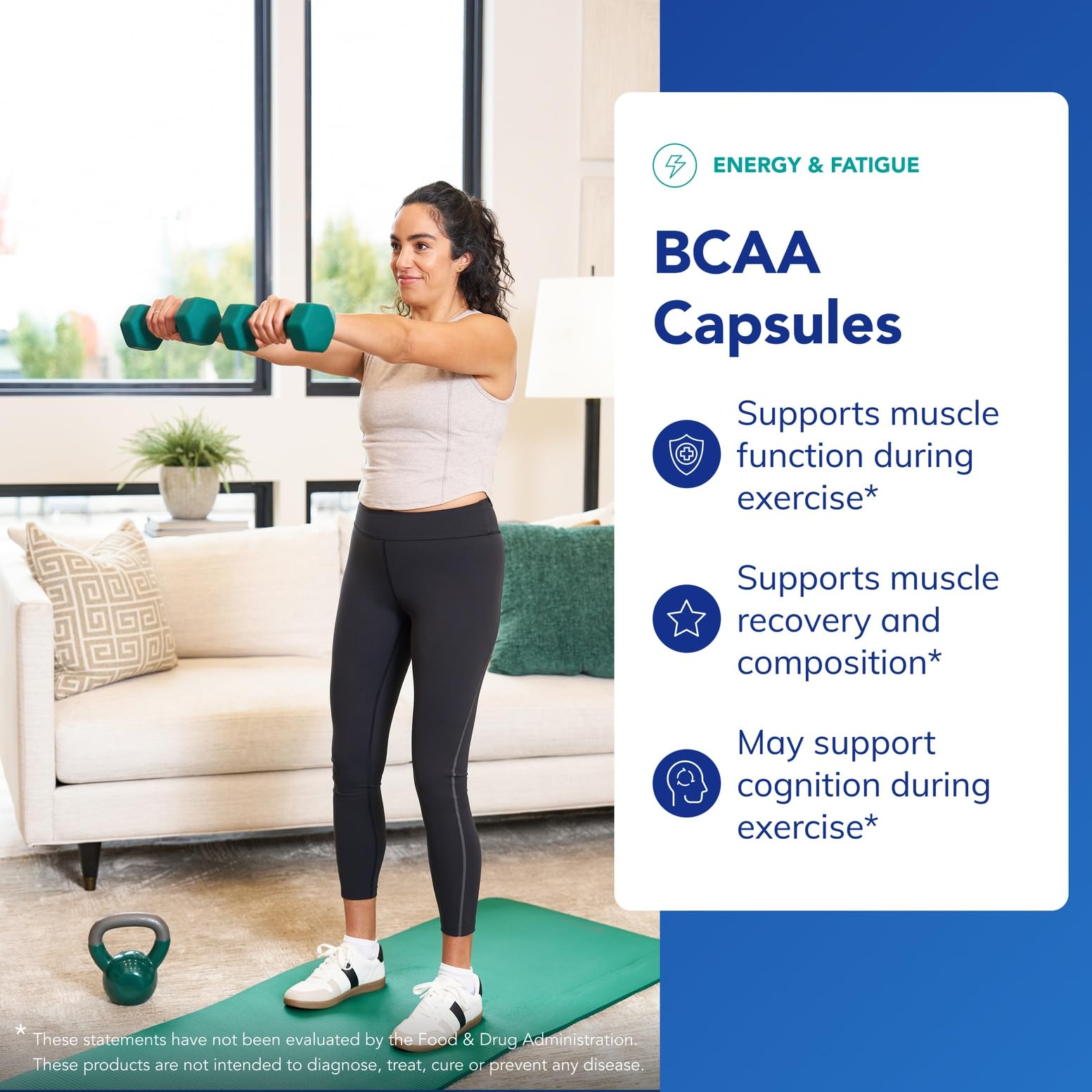 Détail des capsules BCAA Pure Encapsulations, sans allergènes et hypoallergénique.
