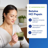 Capsules digestives Pure Encapsulations Betaine HCl Pepsin faciles à prendre