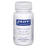 Flacon Pure Encapsulations Biotin Complex – pratique pour la routine cheveux et peau.