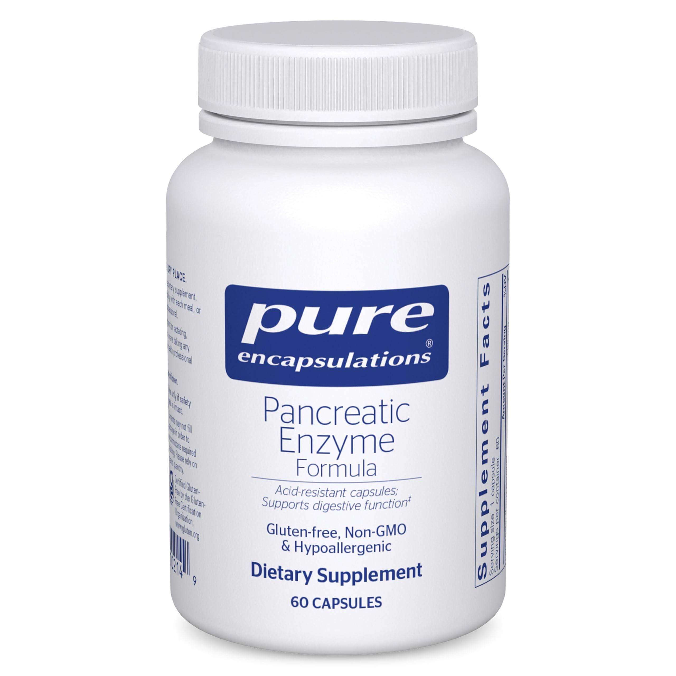 Pure Encapsulations : bouteille de capsules digestives prête à l’emploi pour soutenir la digestion.