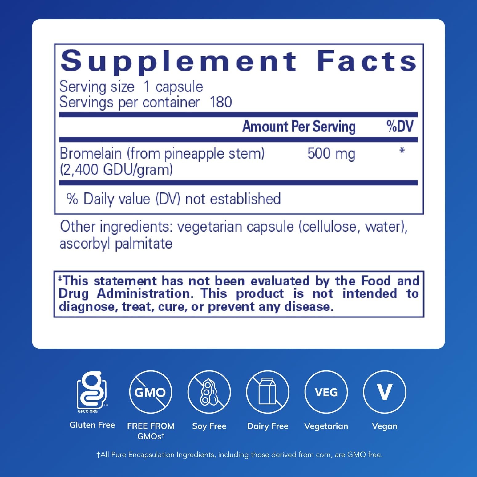 Pure Encapsulations Bromélaïne 2400 - digestions faciles après repas copieux.