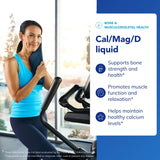 Étiquette claire sur Cal/Mag/D liquide facilitant la compréhension du produit et de son utilisation.