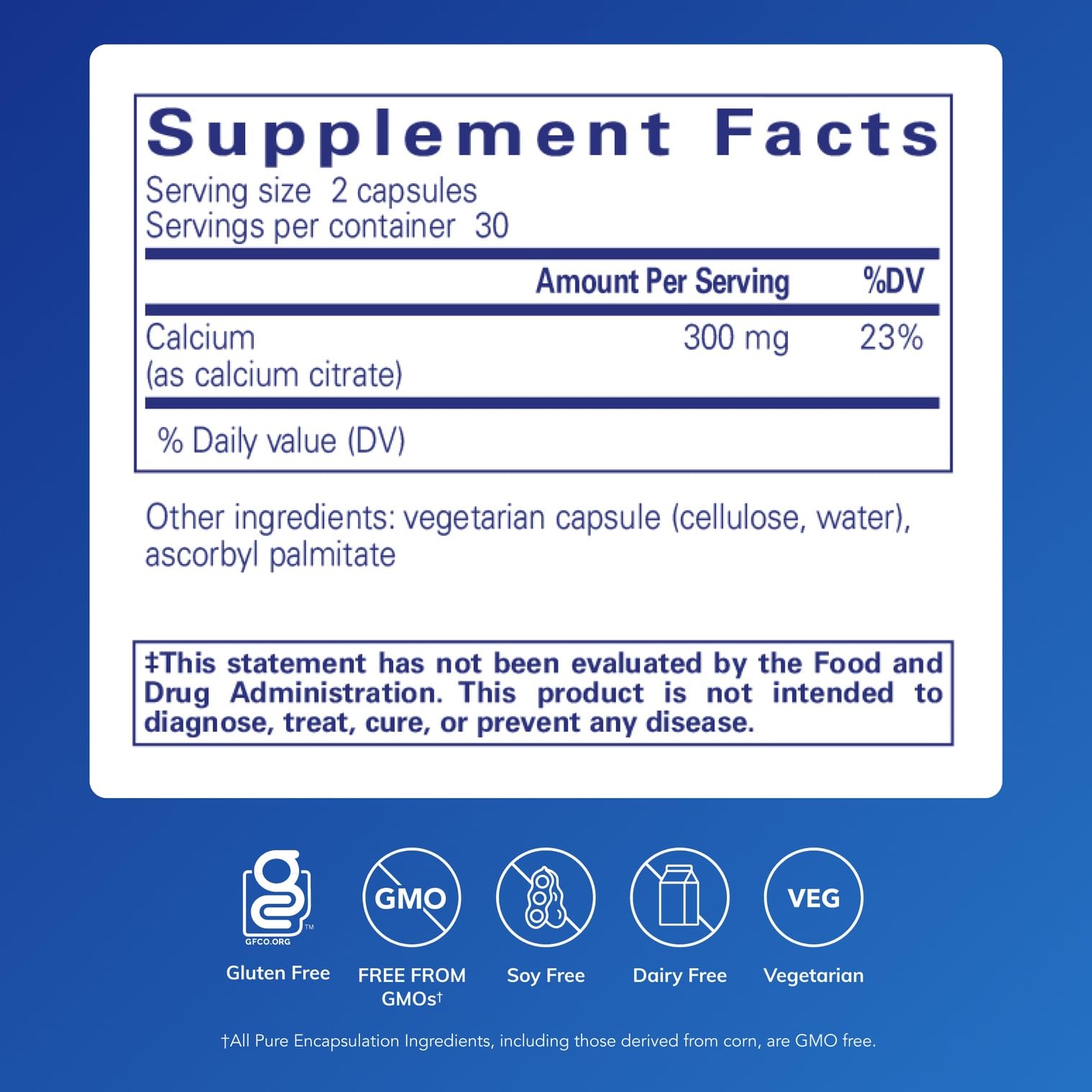 Pure Encapsulations Calcium Citrate bouteille : flacon pratique pour une supplémentation quotidienne.