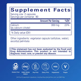 Étiquette Pure Encapsulations Calcium Citrate avec dosage recommandé
