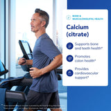 Pure Encapsulations Calcium Citrate étiquette : informations claires sur un produit de calcium.