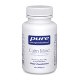 Pure Encapsulations Calm Mind – bouteille ouverte, favorise relaxation et calme.