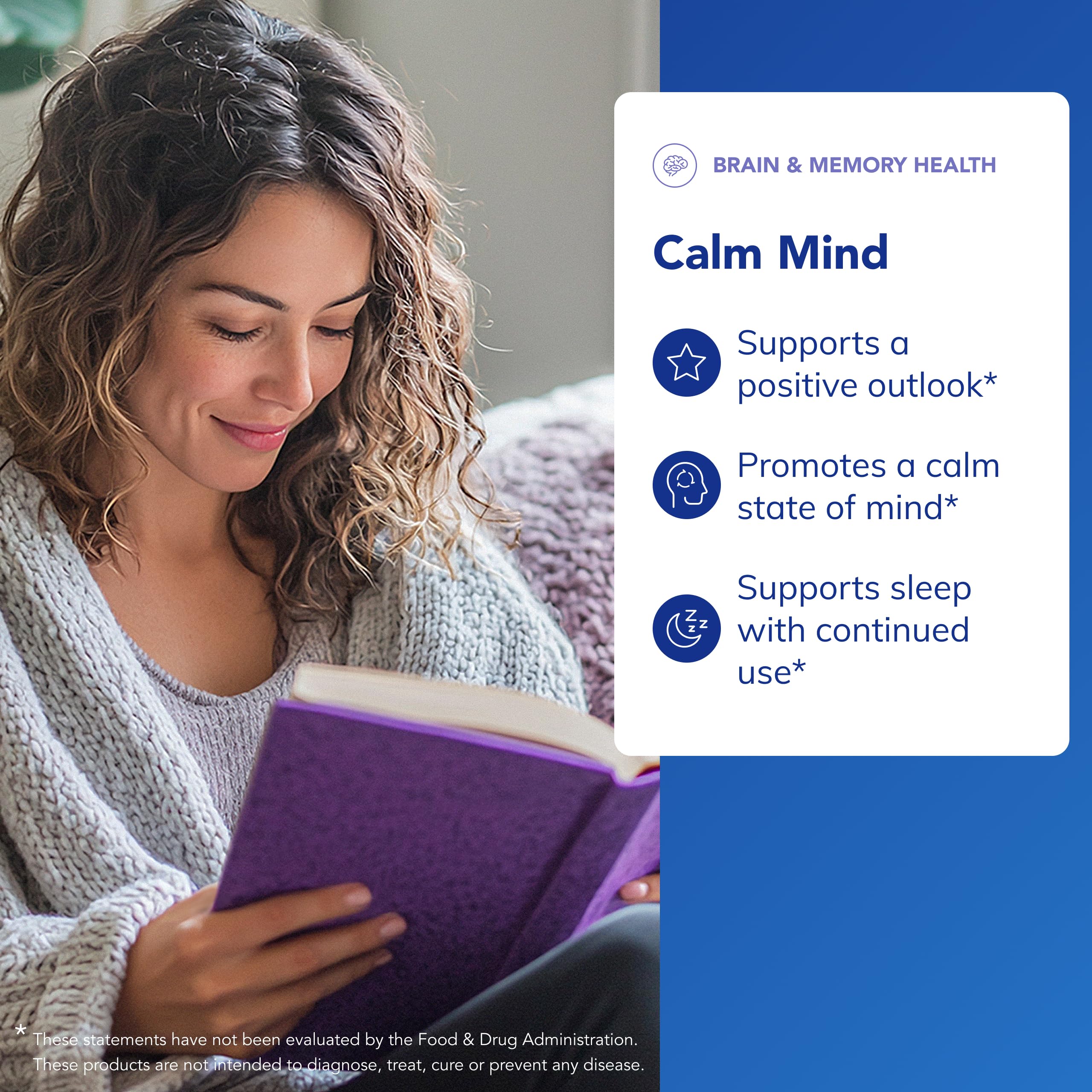 Pure Encapsulations Calm Mind – ingrédients clés safran Affron et Theracurmin, soutien potentiel au repos.