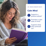 Pure Encapsulations Calm Mind – ingrédients clés safran Affron et Theracurmin, soutien potentiel au repos.