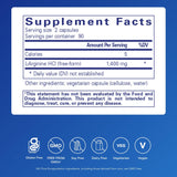 Pure Encapsulations L-Arginine: capsules pour une utilisation quotidienne au dosage 1,400 mg.