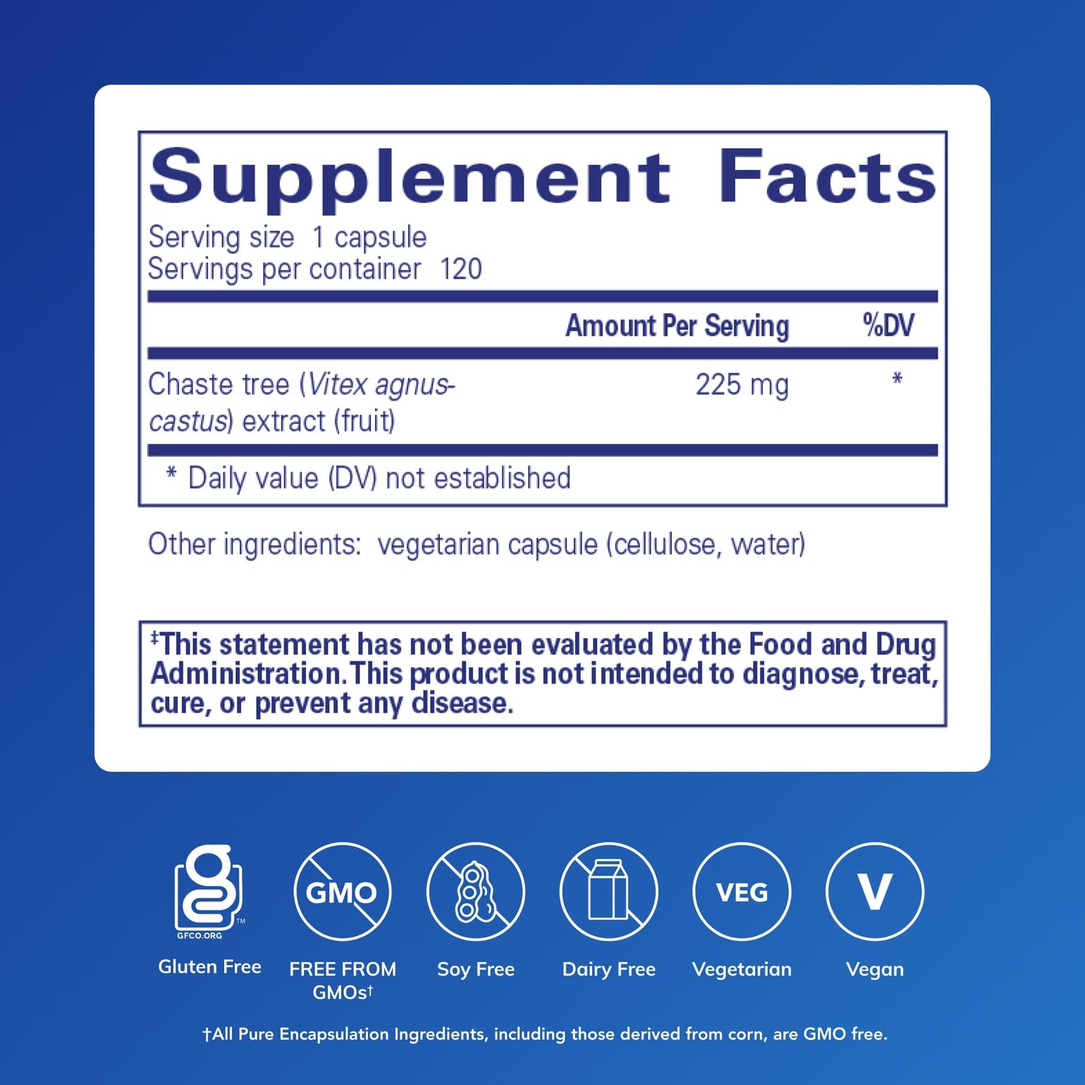 Pure Encapsulations Chaste Tree – gélules: faciles à avaler pour un soutien hormonal discret.