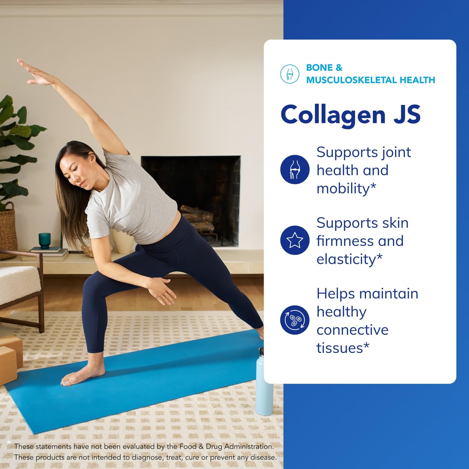 Pure Encapsulations Collagen JS: etiquette et label lisibles, ingrédients clés pour peau et articulations.