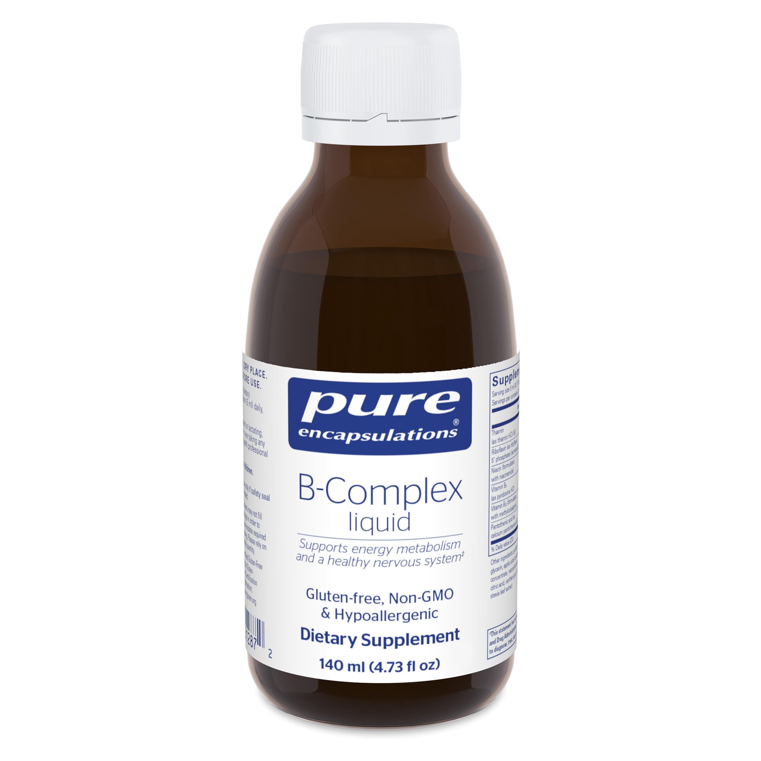 Pure Encapsulations Complexe-B liquide : bouteille facile à manipuler et énergie potentielle