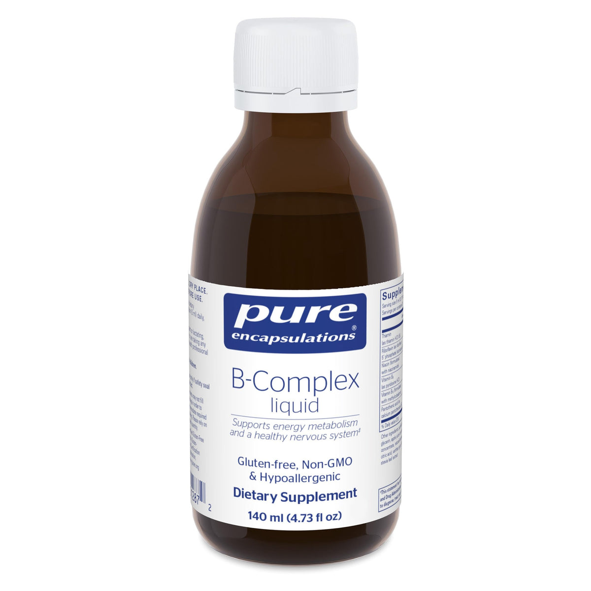 Pure Encapsulations Complexe-B liquide : bouteille facile à manipuler et énergie potentielle