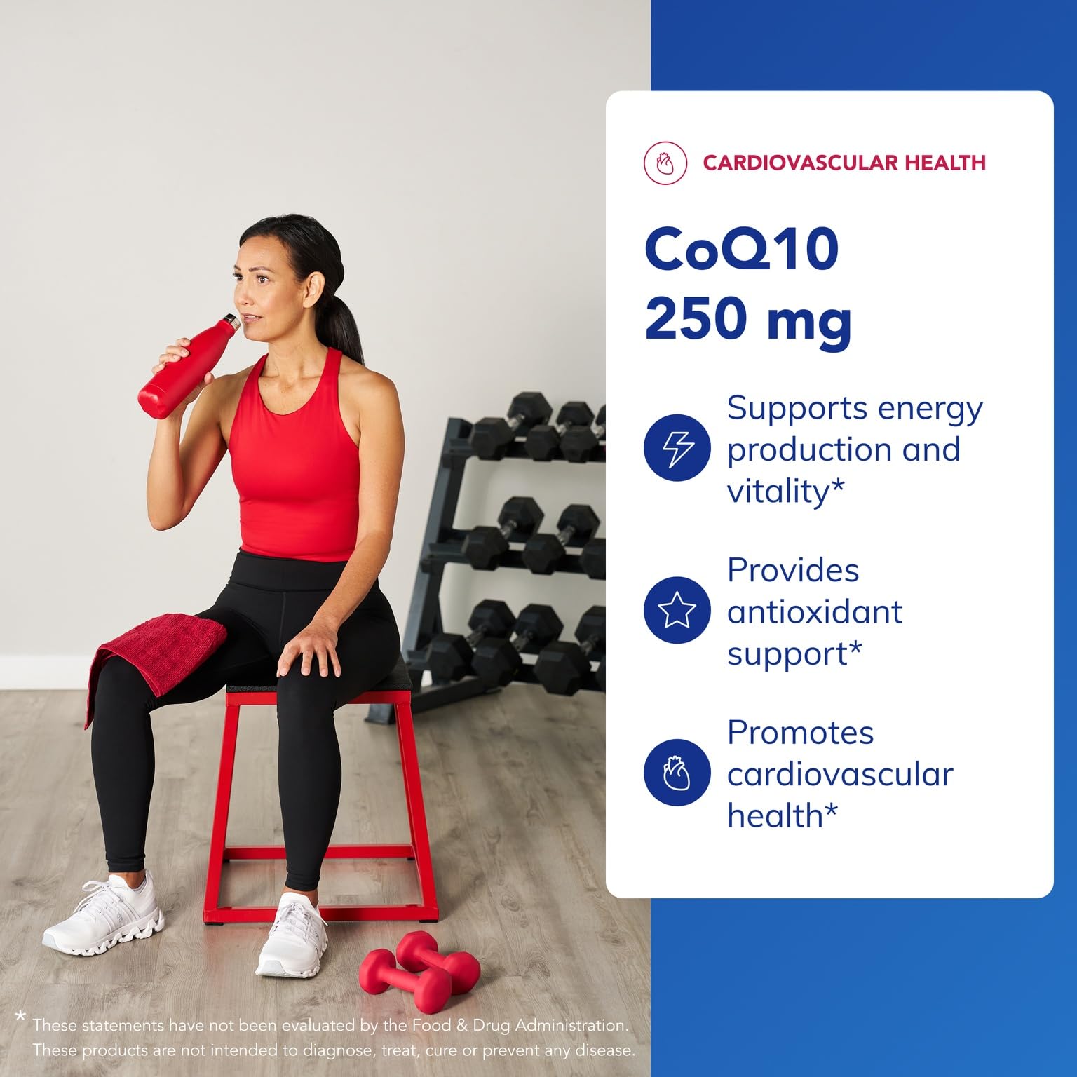 CoQ10 Pure Encapsulations, capsules visibles, soutien potentiel à la vitalité cérébrale et cardiaque.