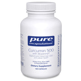 Pure Encapsulations Curcumin 500 – bouteille visible, soutien potentiel à la vitalité quotidienne.