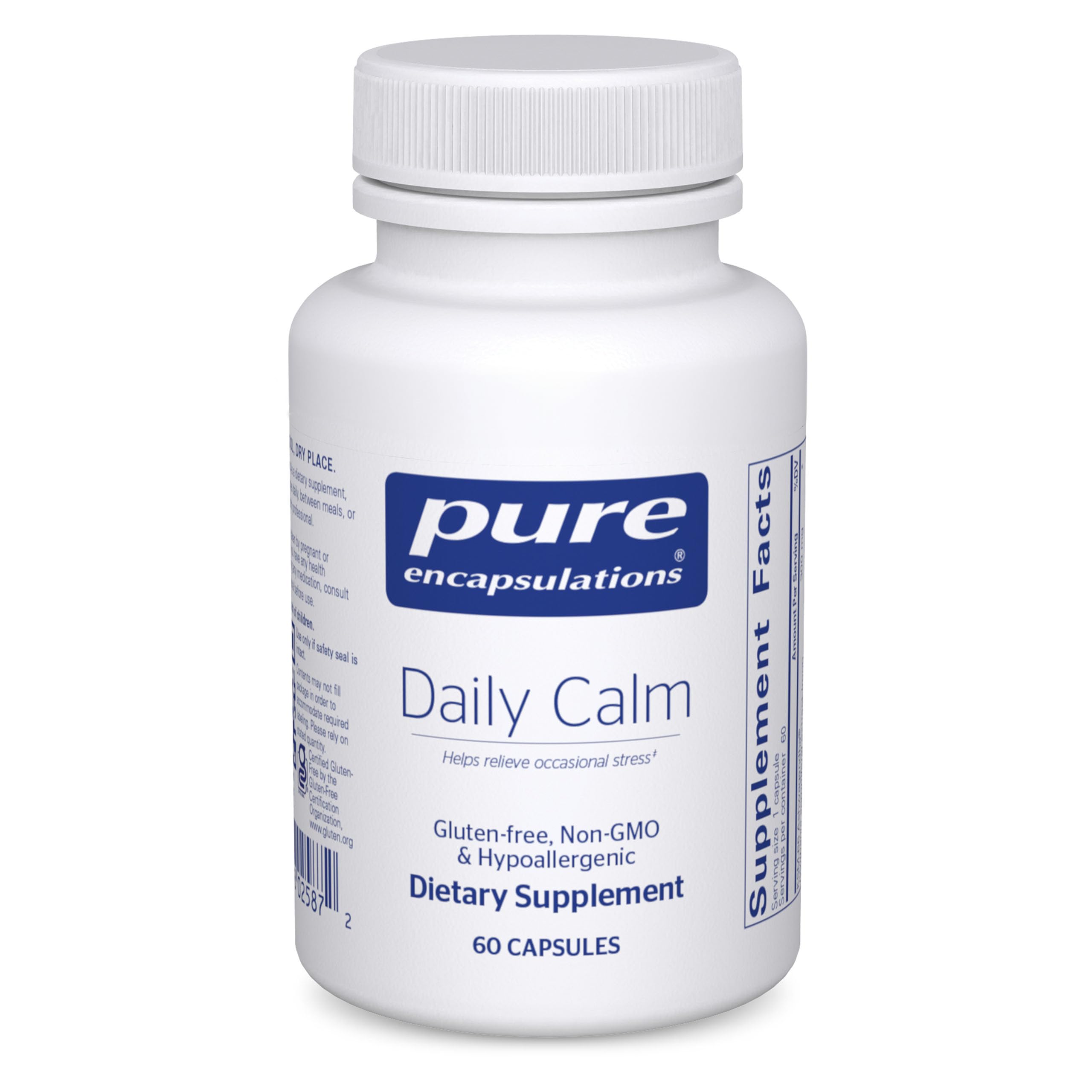 Pure Encapsulations Daily Calm – bouteille neutre favorisant le calme quotidien.
