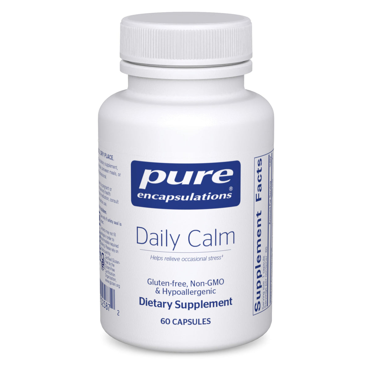 Pure Encapsulations Daily Calm – bouteille neutre favorisant le calme quotidien.